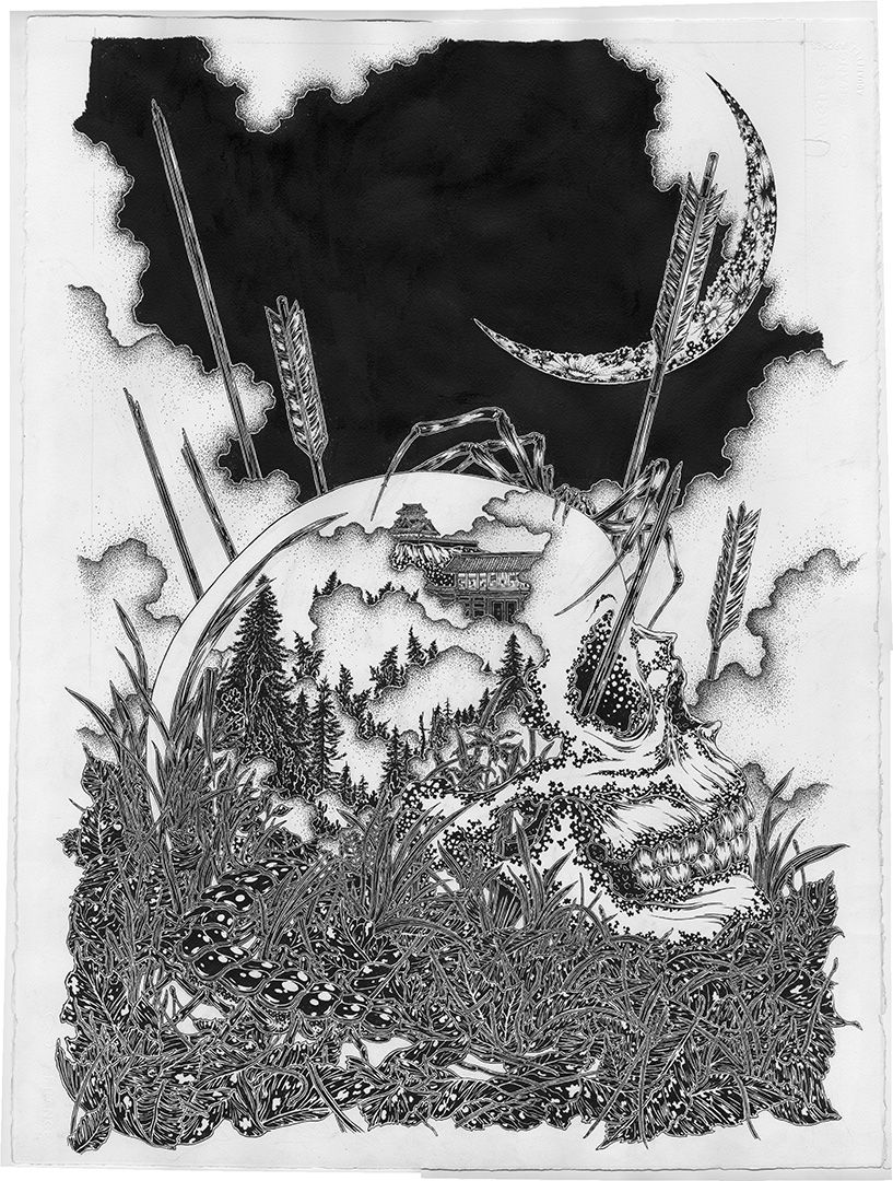 Finished Ink Drawing – Throne of Blood