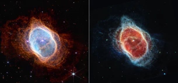 Images NIRCam et MIRI de la nébuleuse. Crédit photo : NASA, ESA, CSA et STScI.