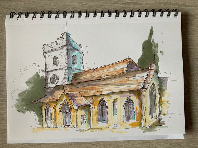 My project for course: Expressive Architectural Sketching with Colored Markers 6