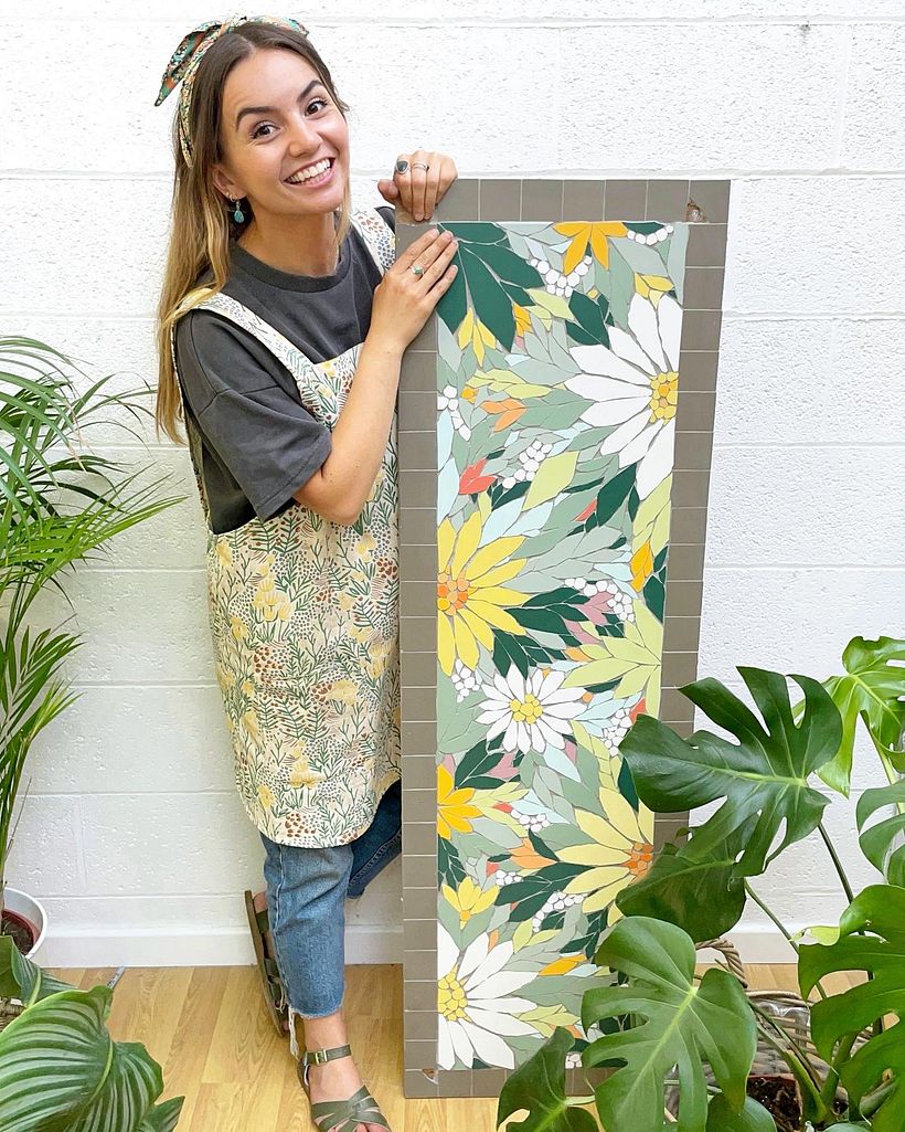 Jazzy Floral Panel - A bespoke commission 1