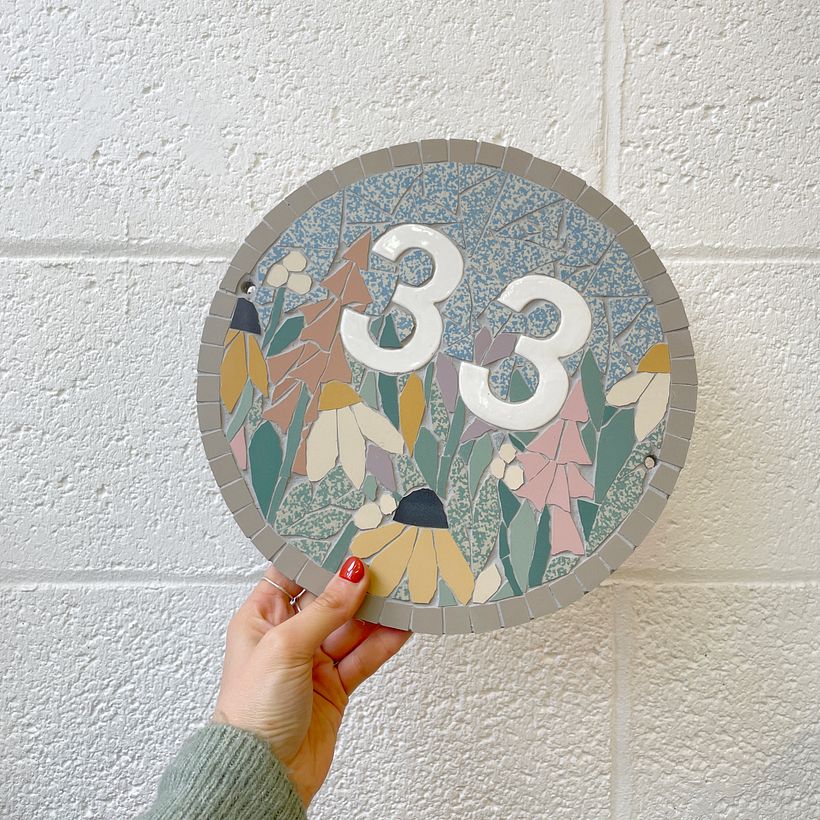 Mosaic Door Numbers 7