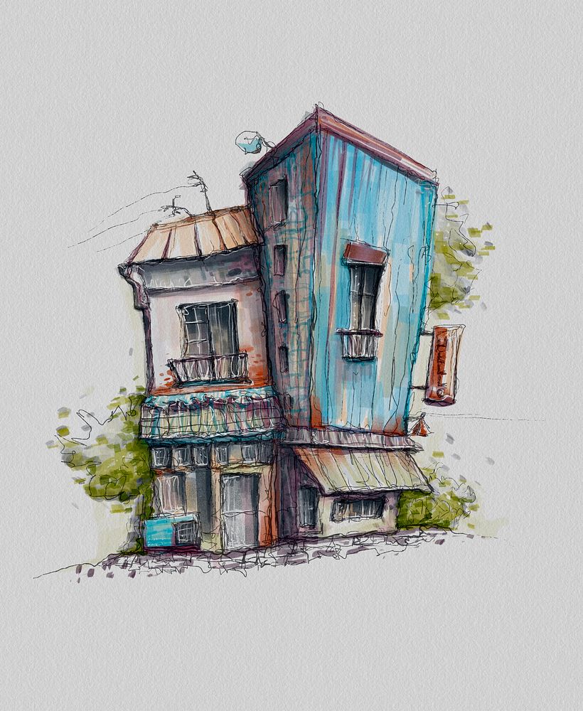Thoughtful step-by-step sketch in Procreate App 