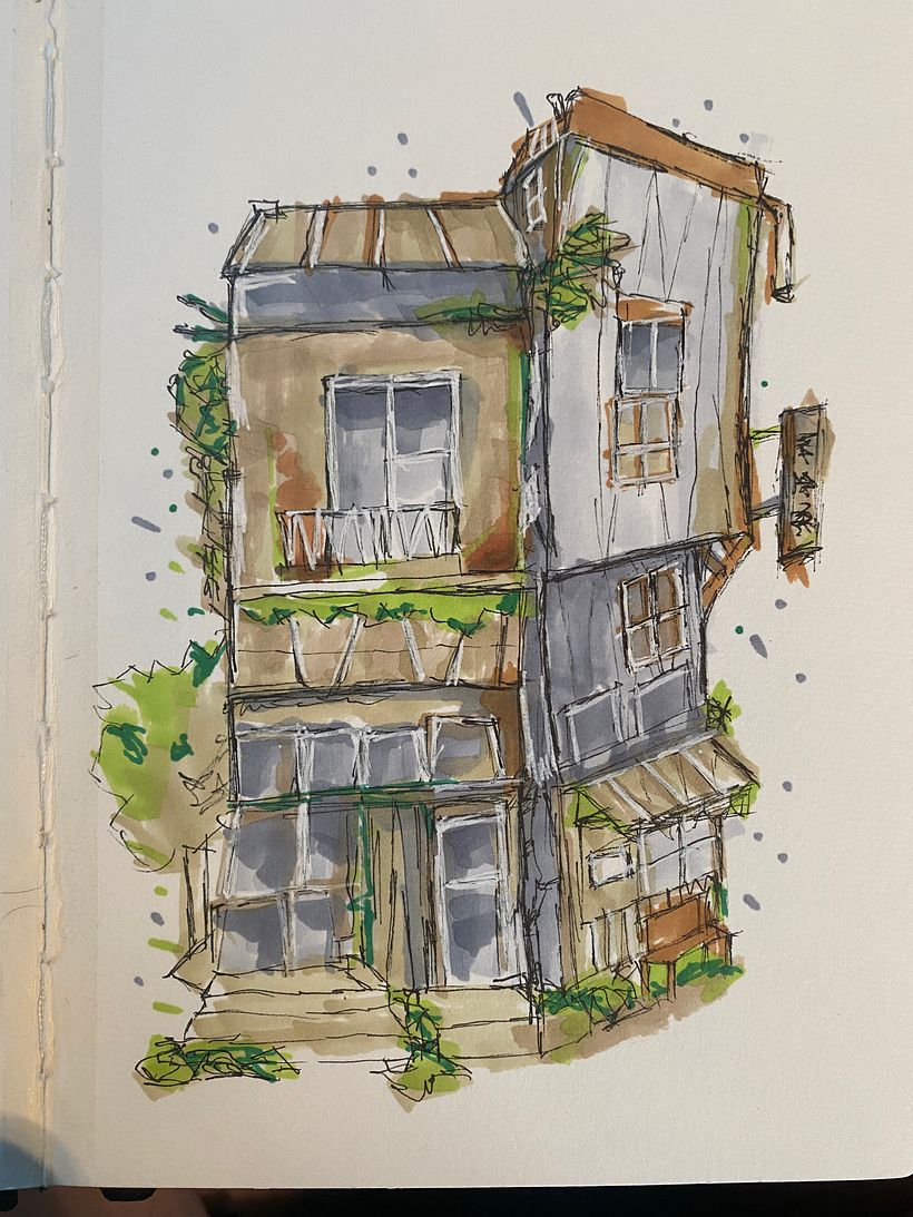 My project for course: Expressive Architectural Sketching with Colored Markers 4