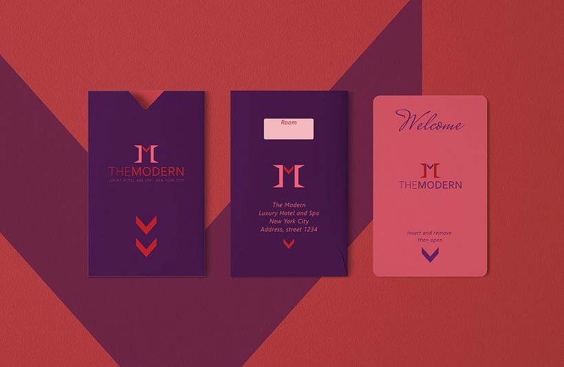 Brand identity design for fictitious client The Modern Luxury Hotel  3