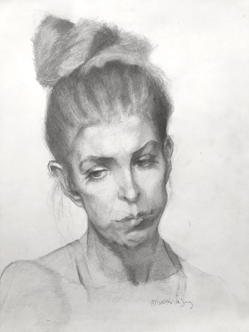 Changes to the right side of the portrait