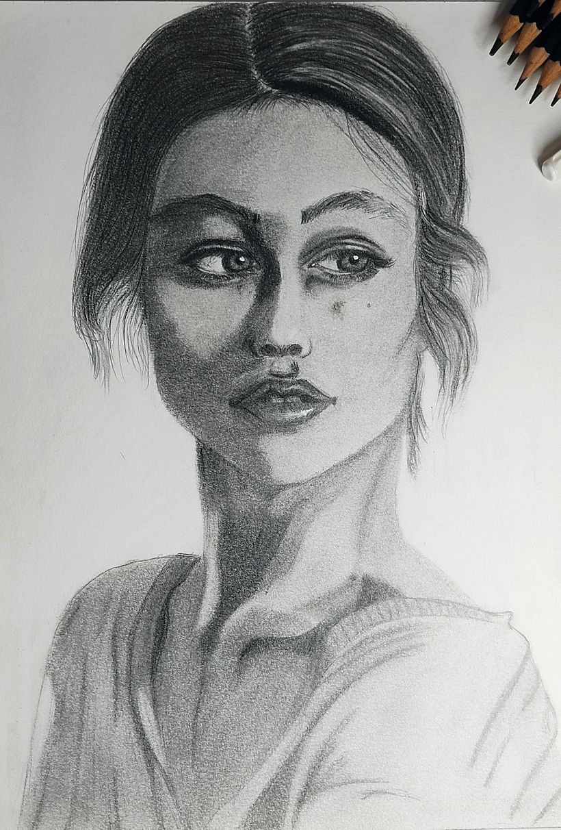 Meu projeto do curso: Retrato realista com lápis grafite 3