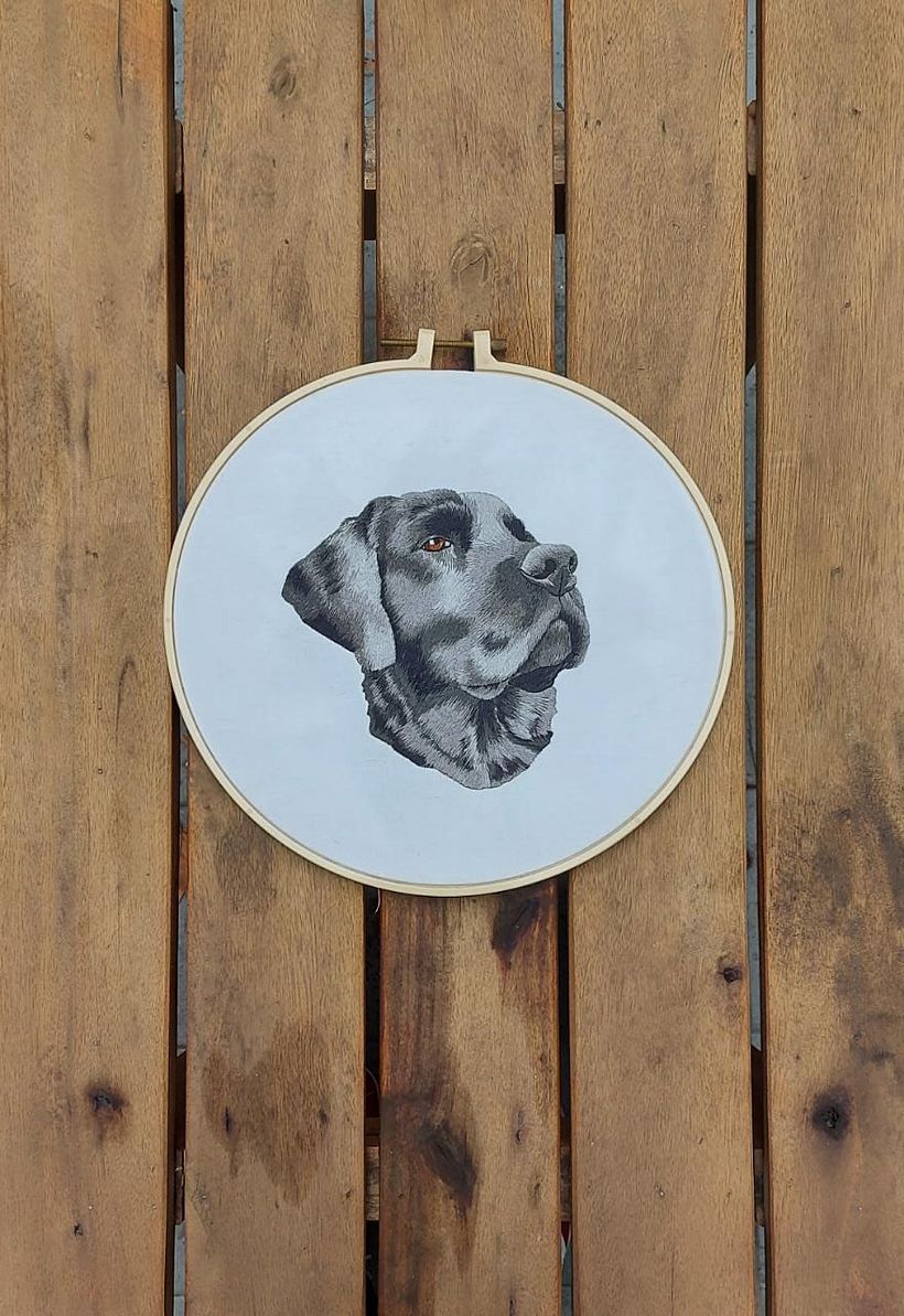 Mi proyecto del curso: Retratos bordados de mascotas: pinta con hilo 1