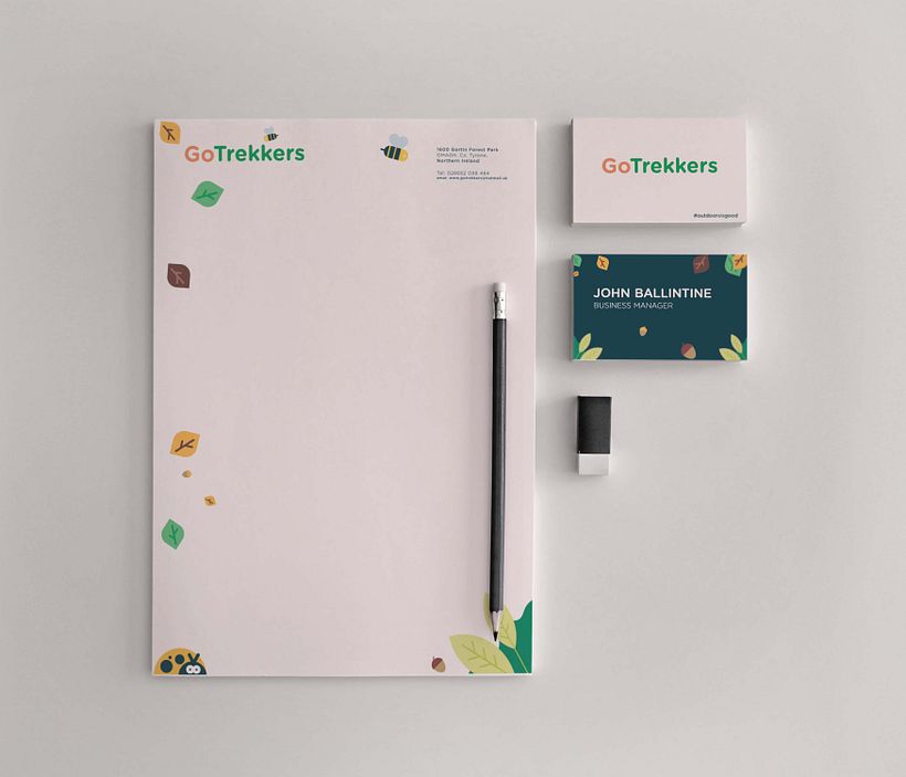 Branded stationery and business cards.