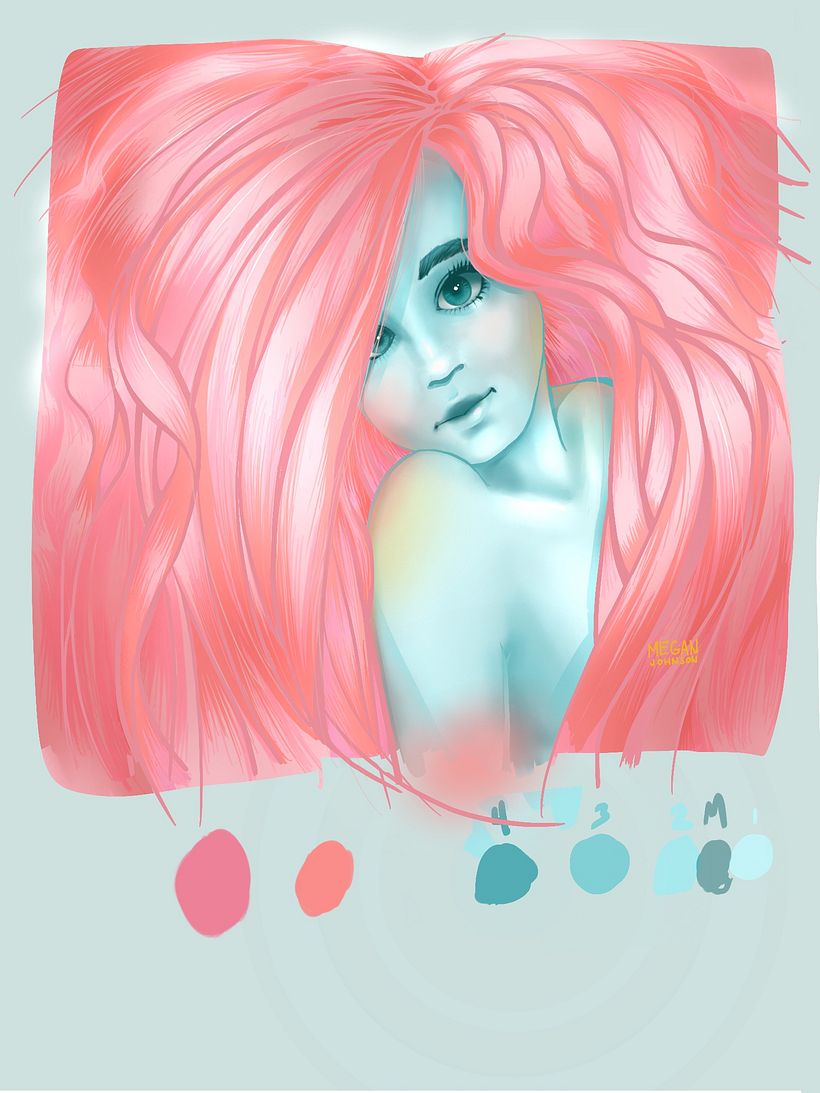 My project for course: Female Character Portraits in Procreate 1