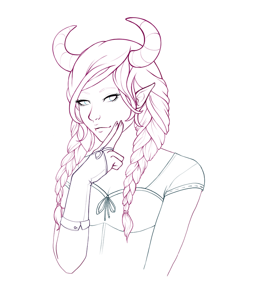 Process of the second try, part 2 - Lineart
