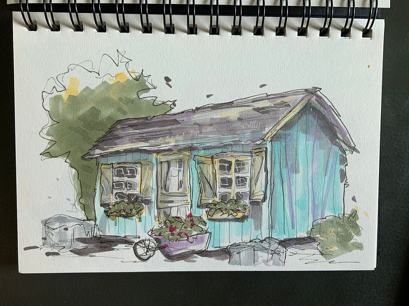My project for course: Expressive Architectural Sketching with Colored Markers 6