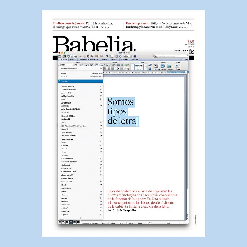 Portadad de Artur Galocha.