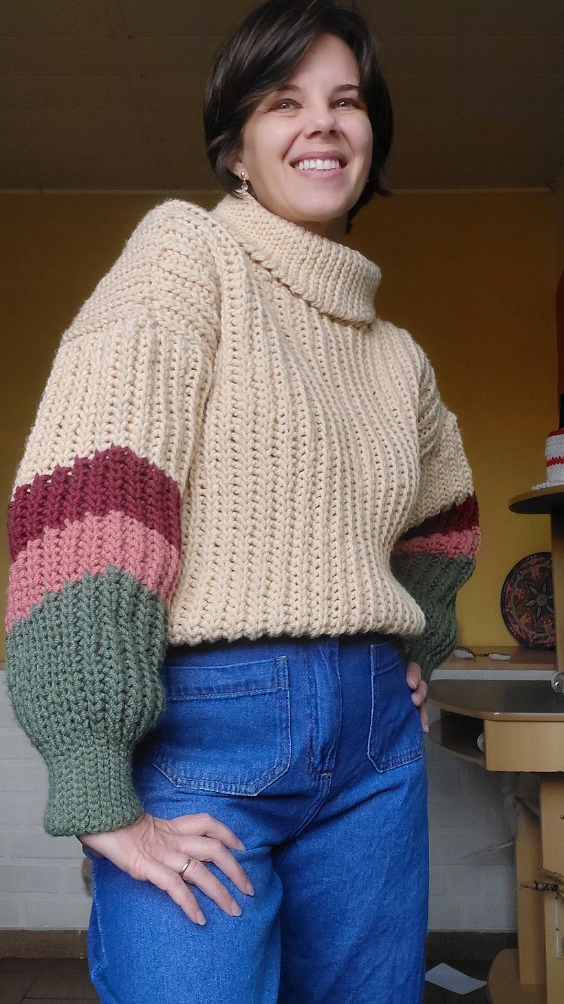 Meu projeto do curso: Crochê: crie roupas com apenas uma agulha 4