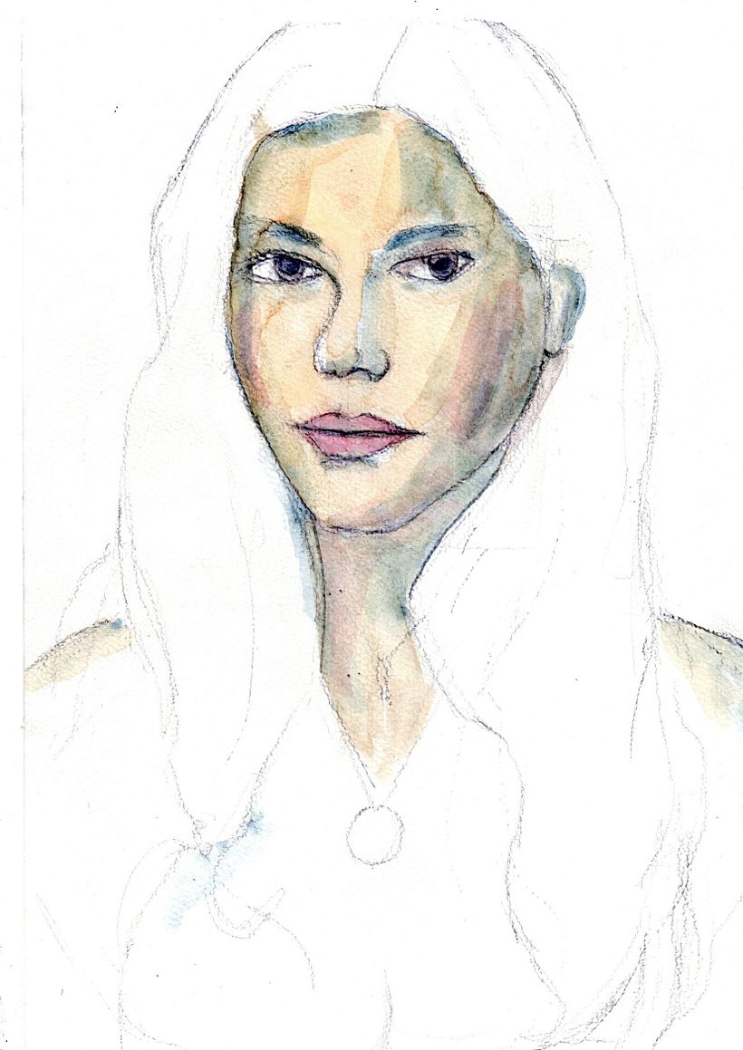 Mijn project van de cursus: Portret geïllustreerd in aquarel 8