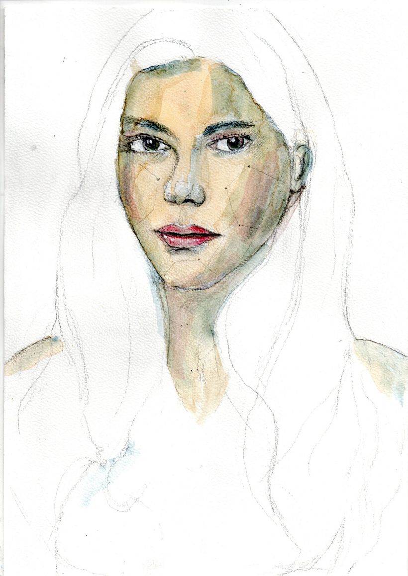 Mijn project van de cursus: Portret geïllustreerd in aquarel 10