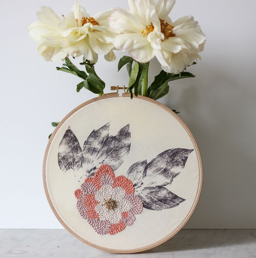 La técnica de la hoja estampada permite resaltar con claridad los detalles de las hojas (nervaduras, etc.). 