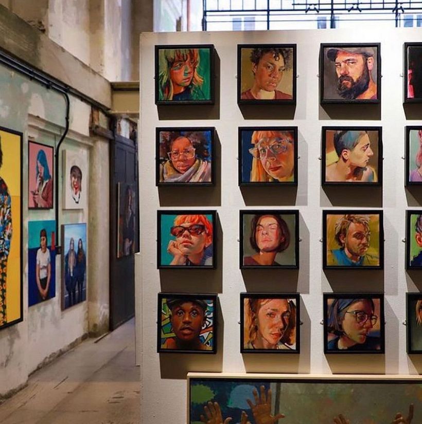 A selection of my 100 heads were included in the CBPP Group Exhibition, Brixton, London - June 2022