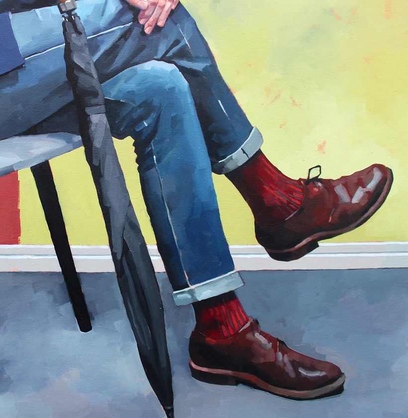 Detail of my portrait of ‘Mark Gatiss’