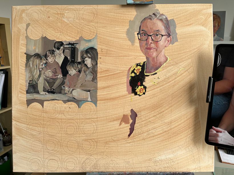 ‘Seventies Self Portrait’ - in progress