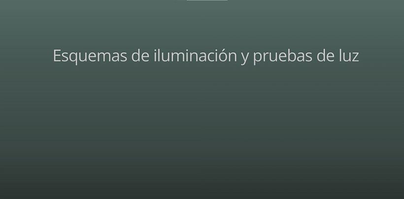 Esquemas de iluminación y pruebas de luz, de Rebeca Saray.