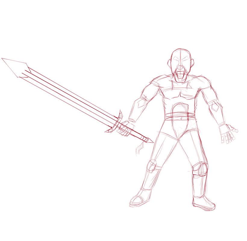 Proceso de Karagoth como ejemplo. Utilicé el mismo método en todas las ilustraciones.