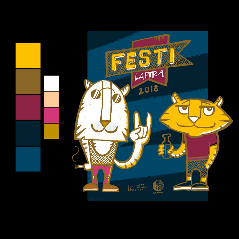 Plakat mit Farbpalette