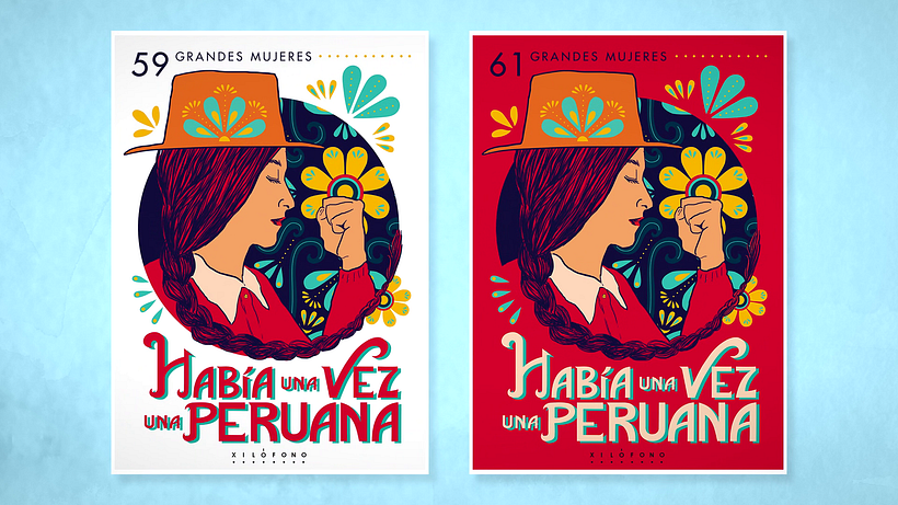 Ejemplo de un proyecto de ilustración digital en Photoshop de Celeste Vargas con protagonista femenina. 