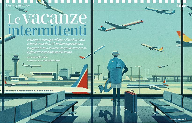 The final layout with texts and illustrations by Emiliano Ponzi