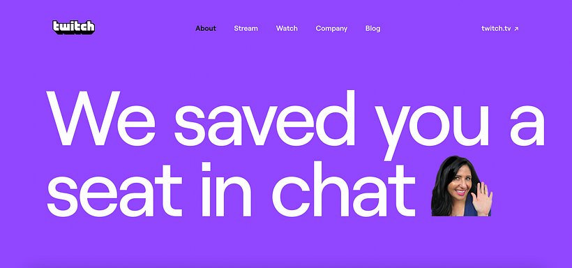 Twitch streaming website.
