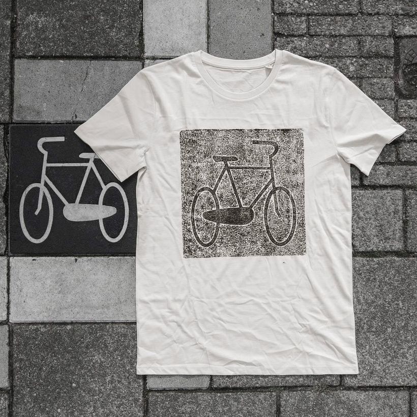 Fahrradmotiv auf T-Shirt