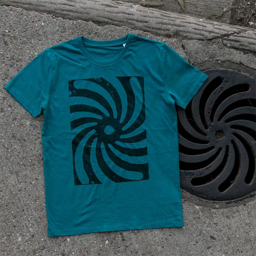 Spiralförmiges Motiv fürs T-Shirt