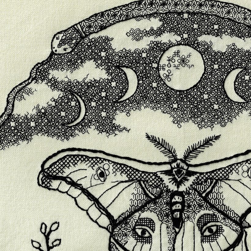 My project for course: Introduction to Blackwork Embroidery 4