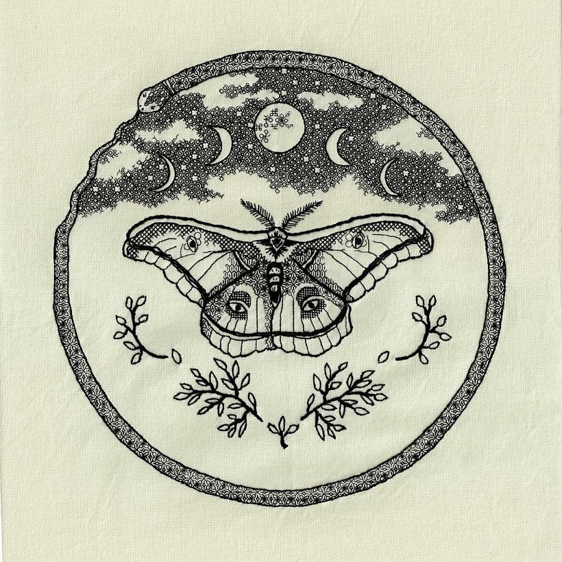 My project for course: Introduction to Blackwork Embroidery 1