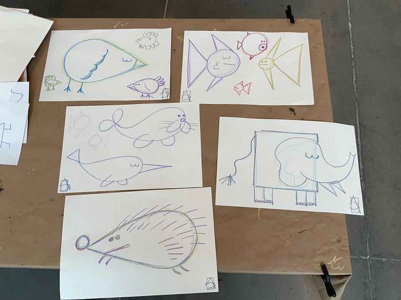 Mis dibujos con las formas / drawings made with SHAPES