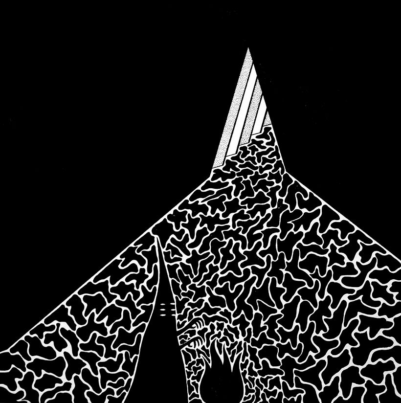 Diseño de arte para el disco Pseudo Super Science, de Abominables, 2015. 3