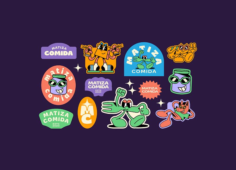 Matiza Comida - Set de Stickers 4
