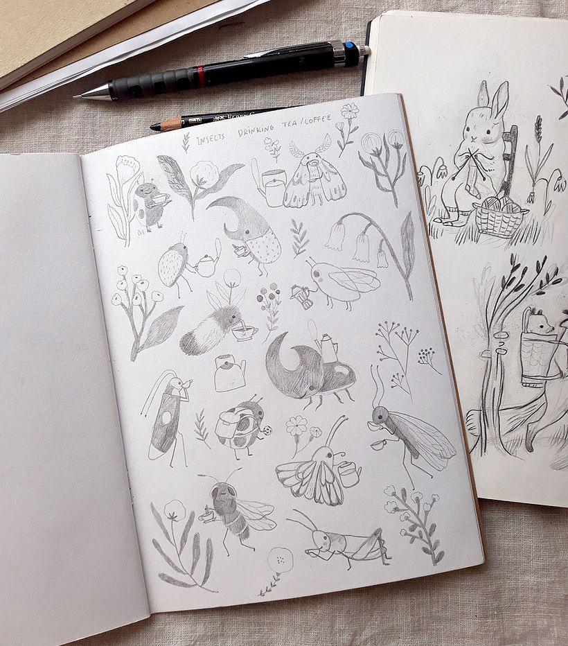 Sketchbooks and character studies 3