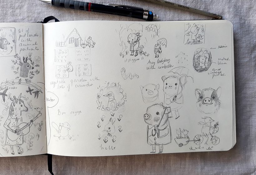 The first draft of ideas for the new Spring collection