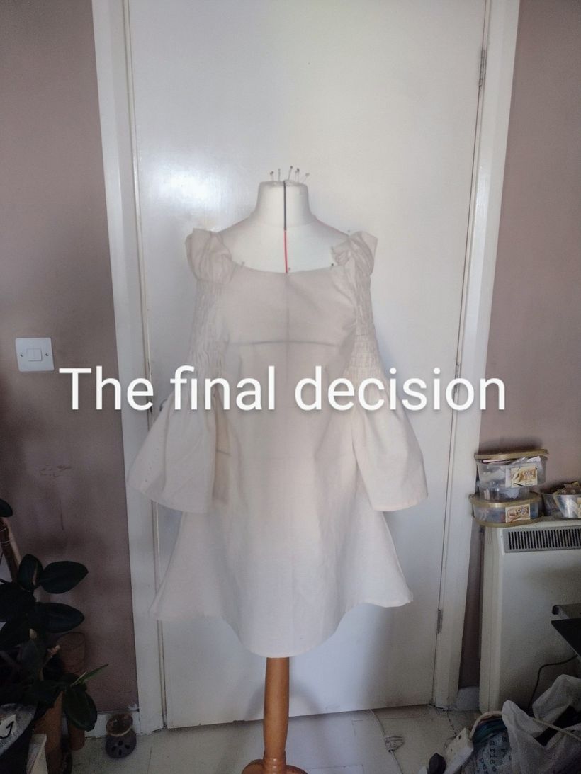 the mini dress shirred and off the shoulder