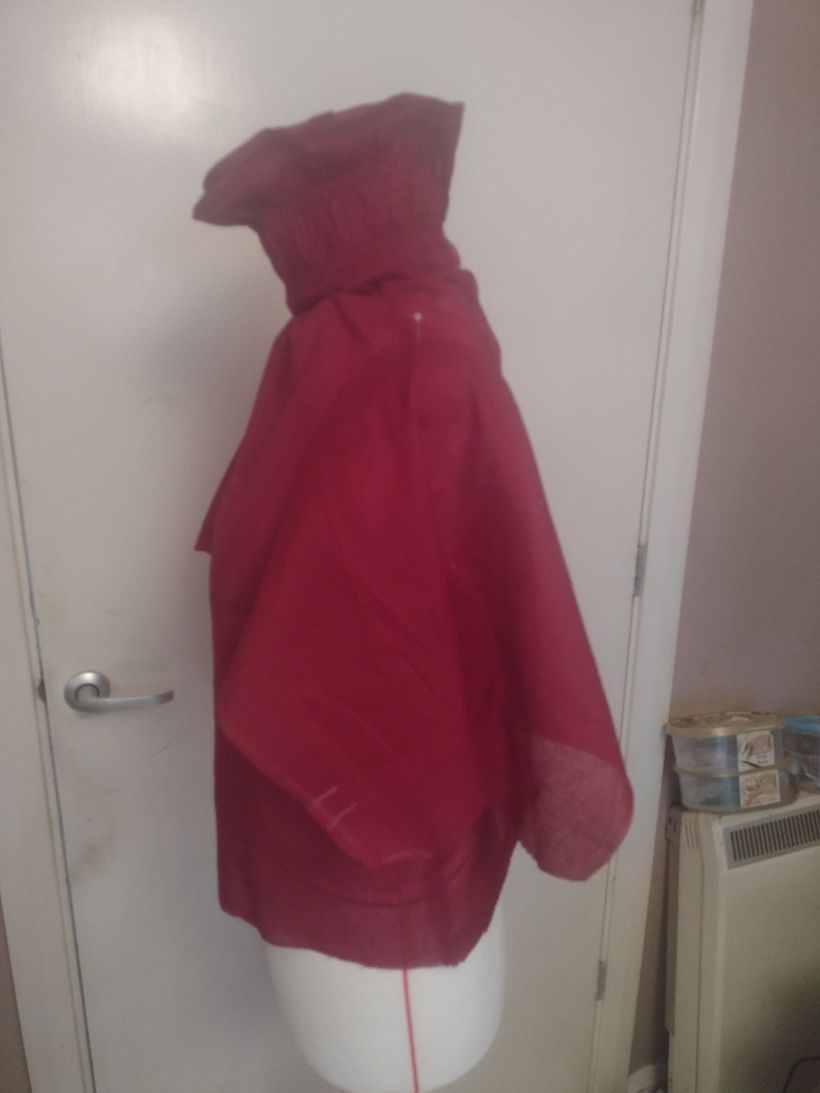 blouse with dble shirred neckline