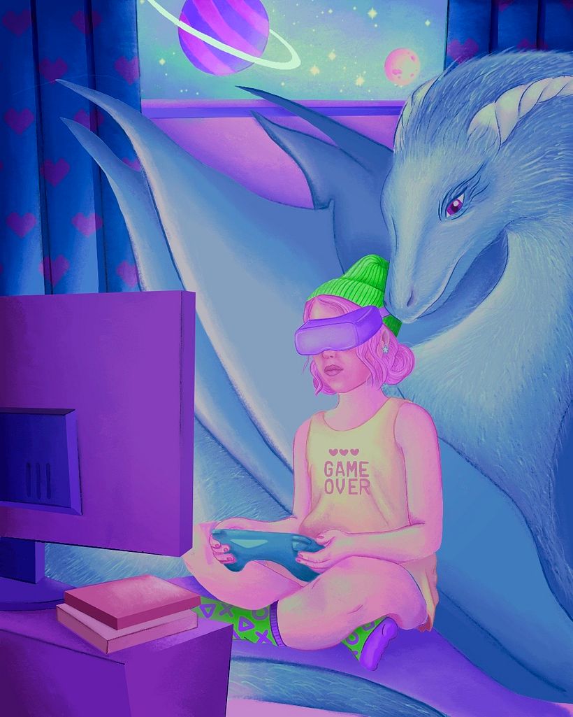 Mi proyecto del curso: "Fantasía Gamer" con Procreate 5