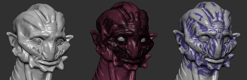 Own character: Manual retopology with zSphere