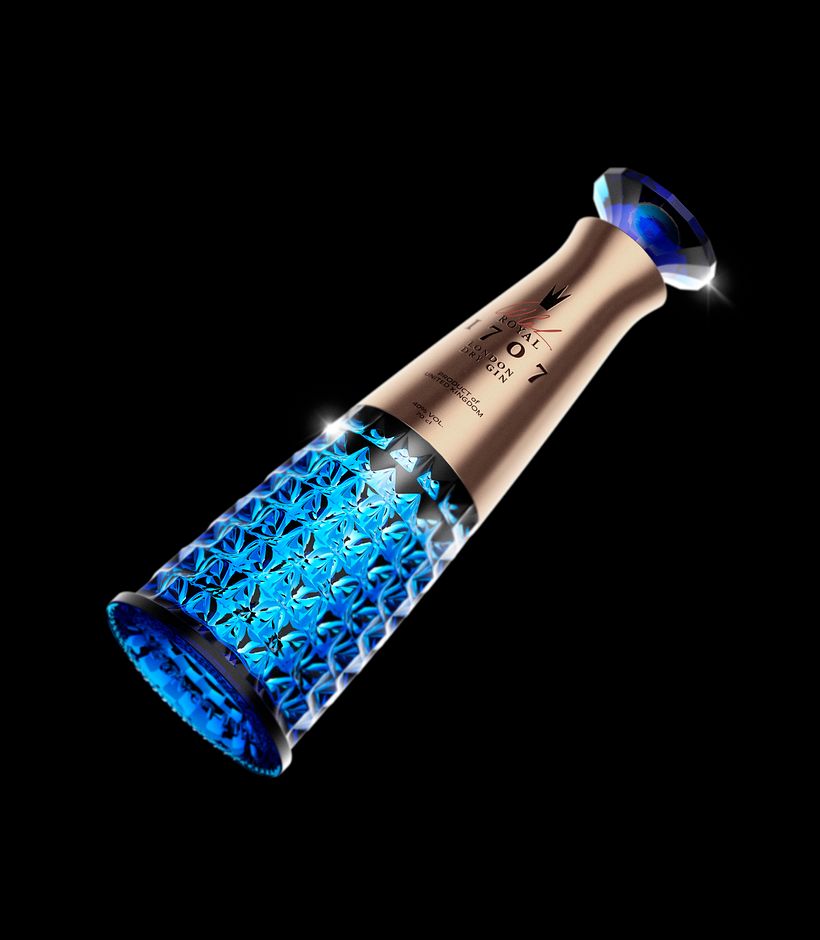 Royal 1707 London Dry Gin - Bottle and Packaging Design 5