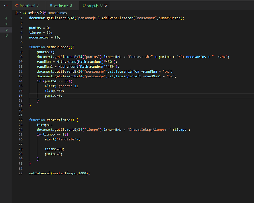 Mi proyecto del curso: Introducción a la programación en JavaScript "Persigue la pelota" - Web design