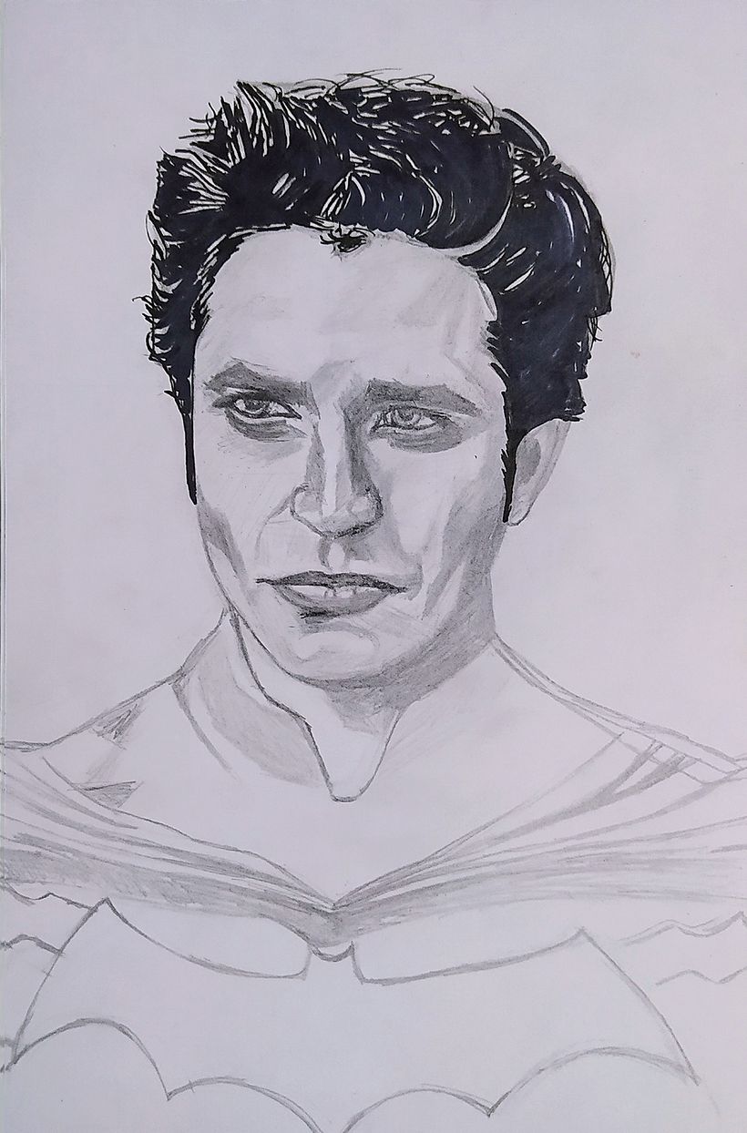 Como se puede observar, hice el boceto a lápices y procedí a entintarlo