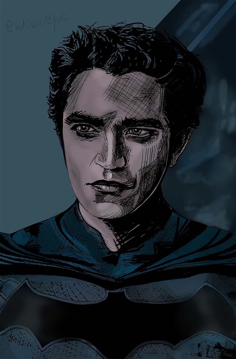 Luego pasé a trabajar en el traje y un poco en el fondo. Hasta este momento aún no había definido el fondo