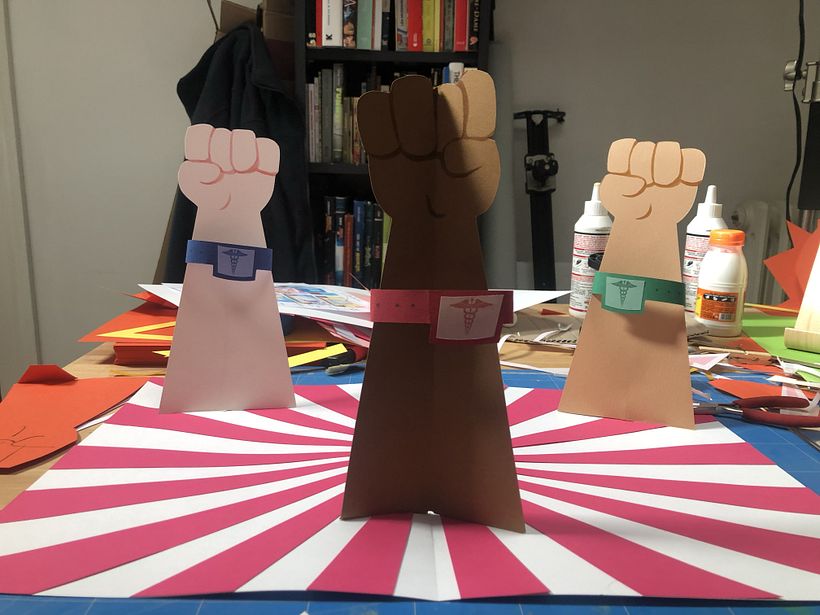 Montage final de la double page