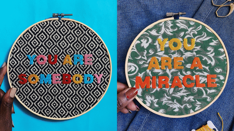 Embroidery projects and clothing by Ciara LeRoy (@prettystrange).
