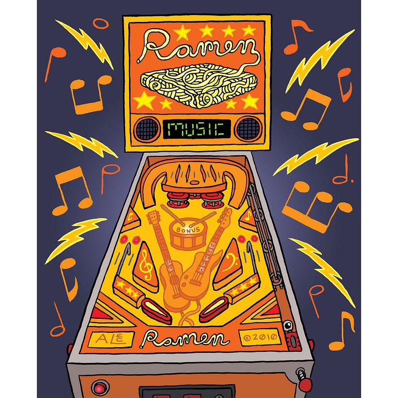 I love the mix of visuals and music in pinball machines.