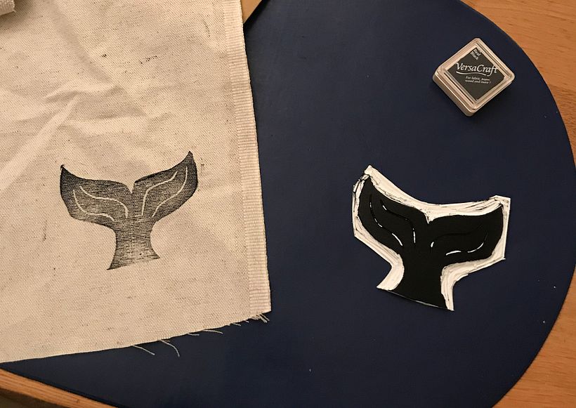 Del sello a la impresión: una prueba antes de pasar al lienzo final...